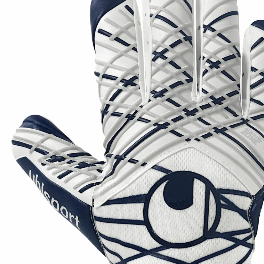Uhlsport Handschuhe<· Supersoft HN weiß/marine/silber