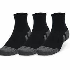 Under Armour Socken<· Performance 3p Quarter black-black-pitch gray
