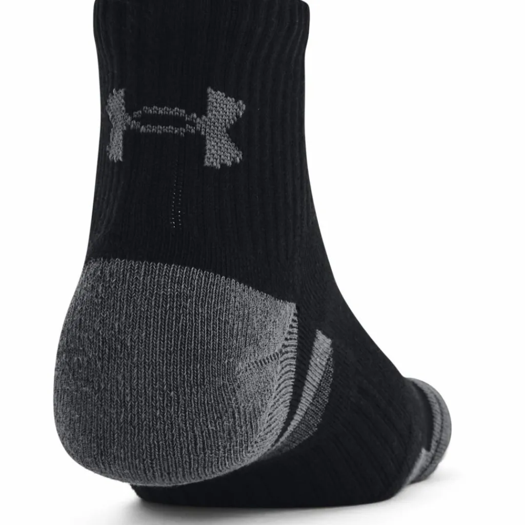 Under Armour Socken<· Performance 3p Quarter black-black-pitch gray