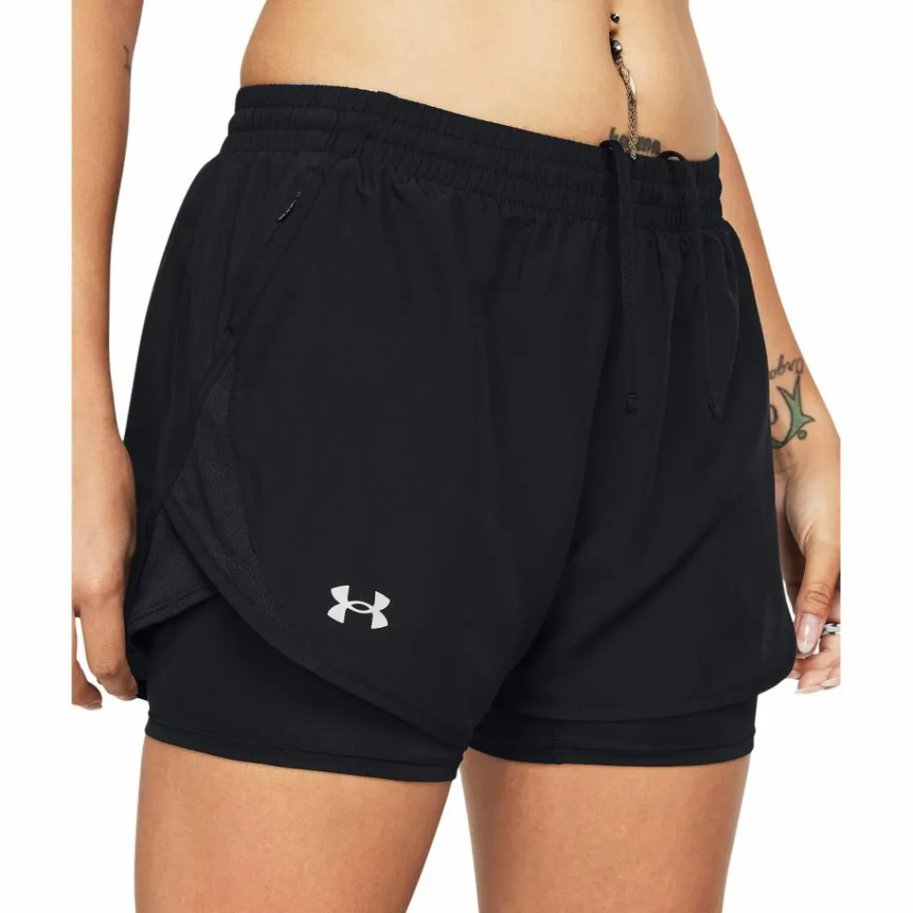 Under Armour Hosen<· UA FLY BY 2-IN-1 SHORTS black