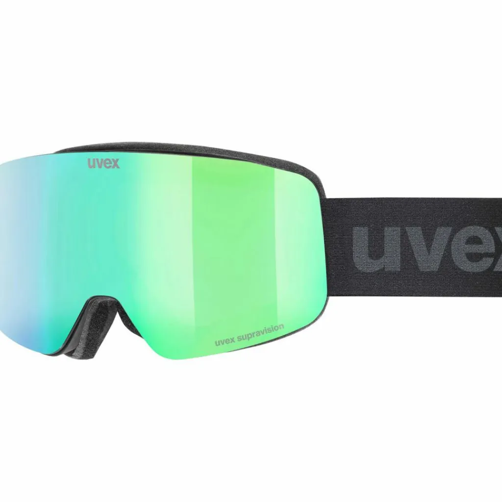 Uvex Skibrillen|Brillen<· pwdr FM black matt-green clear