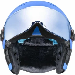 Uvex Skihelme|Helme<· Rocket Jr. Visor blue mat
