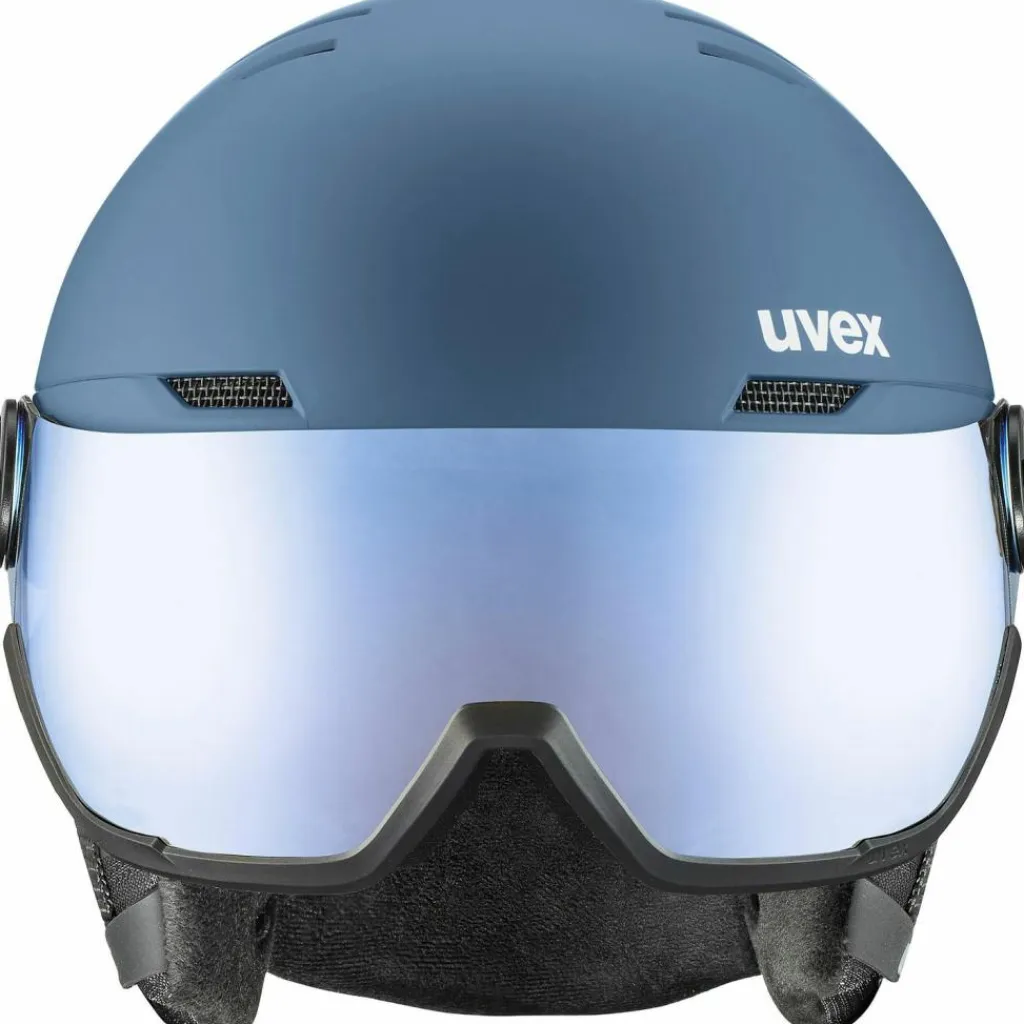 Uvex Skihelme<· WANTED VISOR stone blue matt