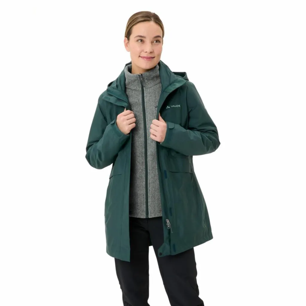 VAUDE Regenjacken|Übergangsjacken<· Women's Idris 3in1 Parka IV deep pond
