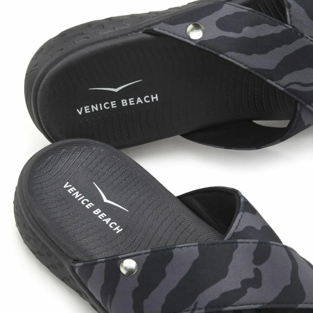 VENICE BEACH Badeschuhe<· Badepantolette schwarz - grau