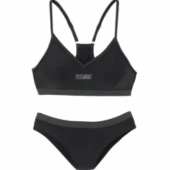 VENICE BEACH Schwimmen<· Bustier-Bikini schwarz-grau
