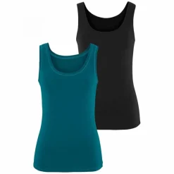 Vivance Tops & Tanks<· Tanktop petrol - schwarz