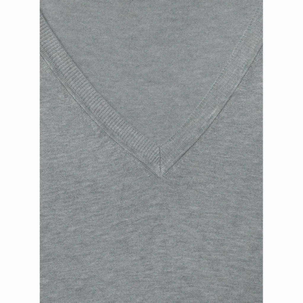 Vivance Pullover & Sweats<· V-Ausschnitt-Pullover grau-meliert