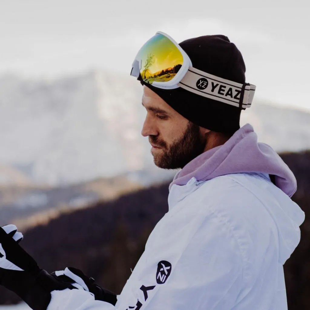 YEAZ Skibrillen<· BLACK RUN Yellow Sun