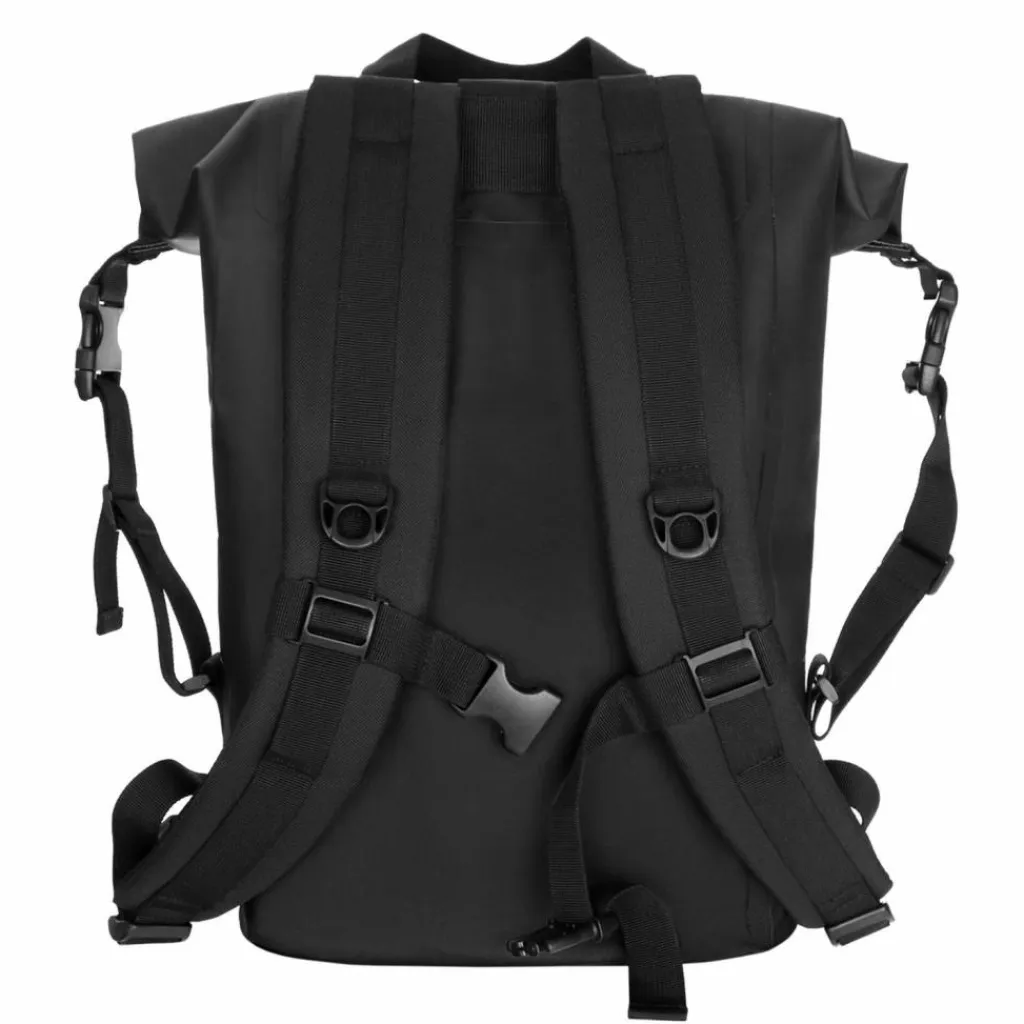YEAZ Rucksäcke|Rucksäcke<· Wasserfester Rucksack weißes Logo Eclipse Black